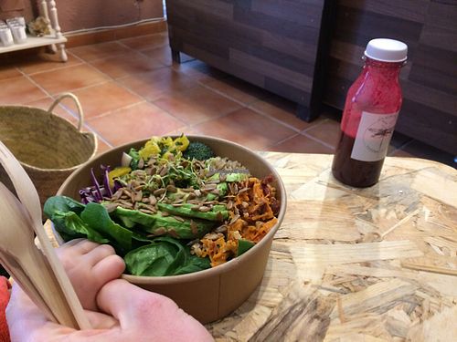 sorry, couldn't take a pic before the baby grabbed it.  at La Libelula in Cordoba