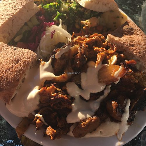Assiette Hummus Végé Shishtaouk at Falafel St. Jacques in Montreal