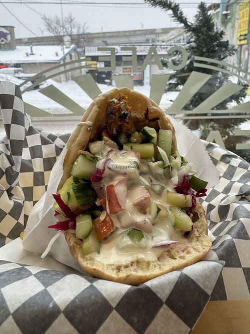 Chicken wrap (vegan)  at Falafel St. Jacques in Montreal