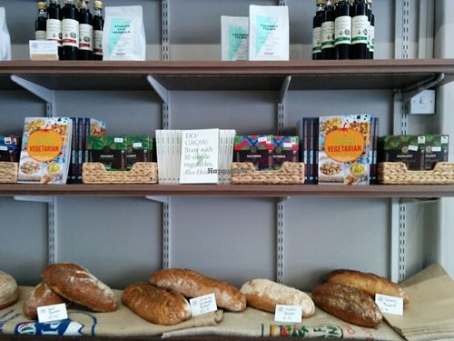 bread, chocolate, coffee, vinegar at The V & V Cafe in Glasgow
