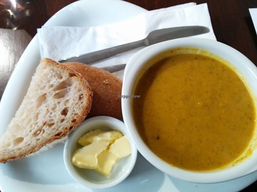 one of the soups of the day at The V & V Cafe in Glasgow