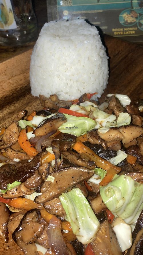 Mushroom adobo  at Villa Sandra in Malapascua Island