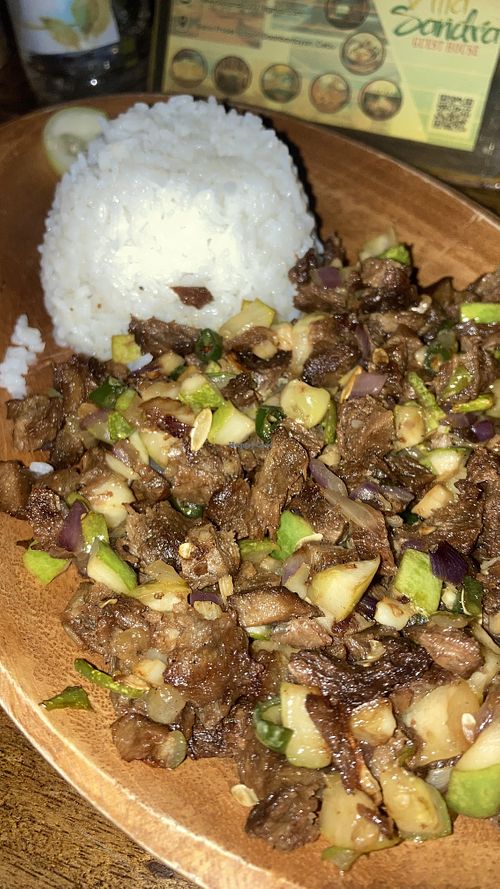 Vegan sisig  at Villa Sandra in Malapascua Island