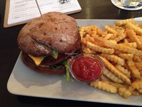 Vegan burger at DNA in Regensburg
