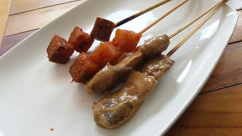 skewers at Karuna Vittala Vegetarian in Batuan