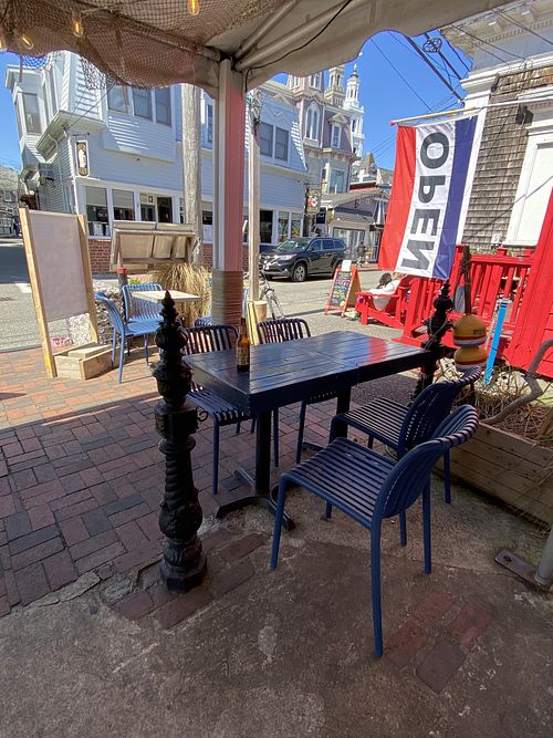 Outdoor seating  at The Canteen  in Provincetown