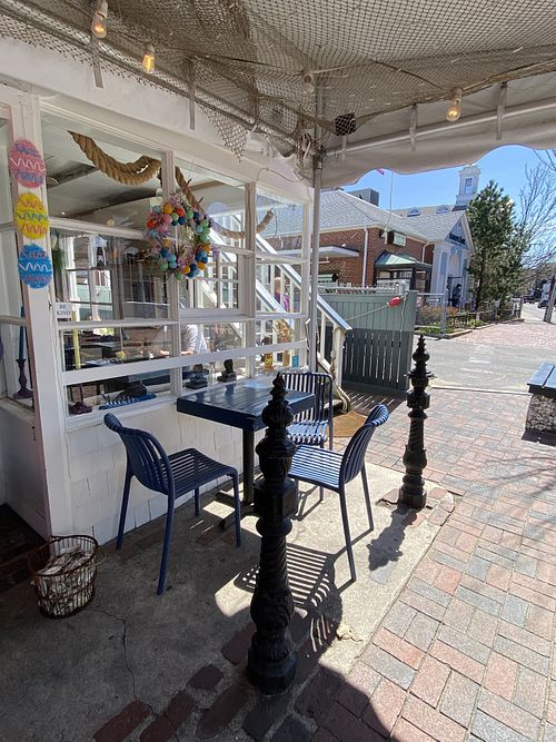 Sidewalk seating  at The Canteen  in Provincetown