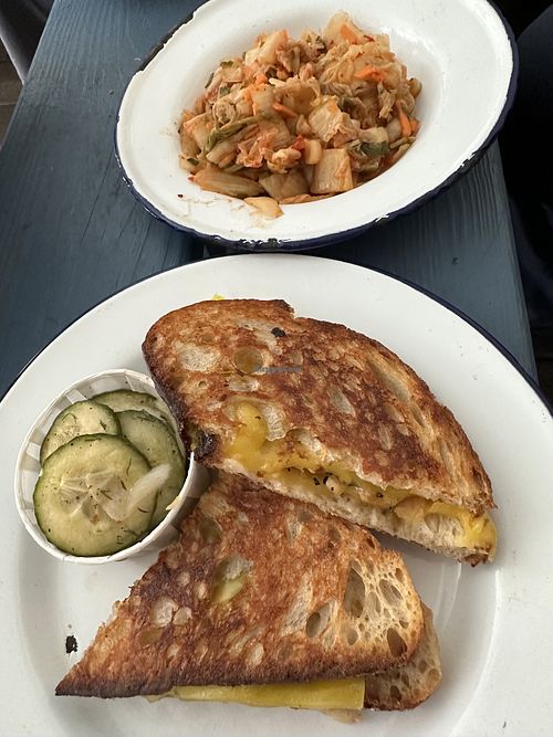 Vegan grilled cheese and kimchi  at The Canteen  in Provincetown