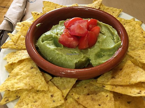 guacamole and nachos  at Green Zone in Gijon