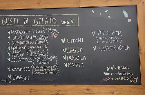 Vgan options at Gelateria Mondello - Emanuele Filiberto  - Maybe closed in Turin