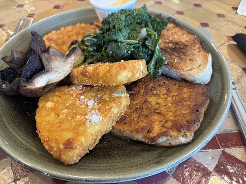 Vegan breakfast   at Caffi Caban Cafe in Brynrefail