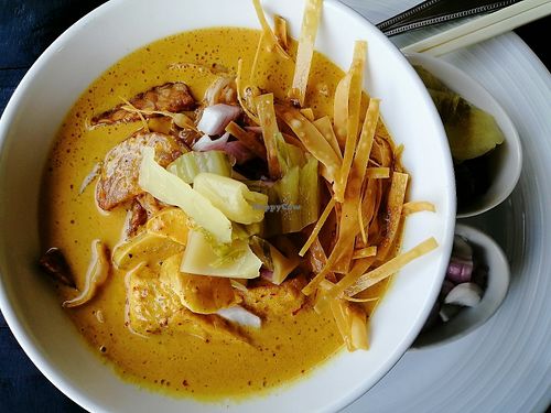 Kho Soy.  With tempeh and tofu. Coconut milk curry.
Tasty. at Tofu Kitchen in Koh Chang