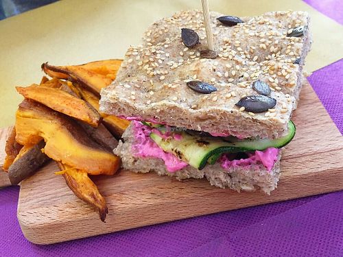 Veggie Sandwich with Sweetpotato at Cardamomo Cucina Vegana in Arona