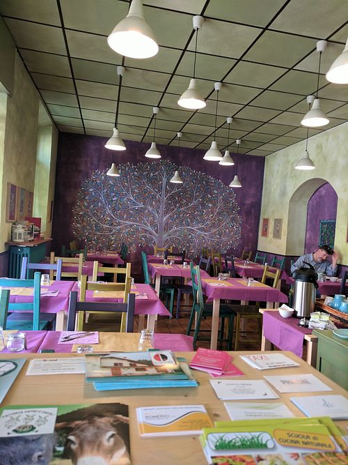 Indoor seating area  at Cardamomo Cucina Vegana in Arona