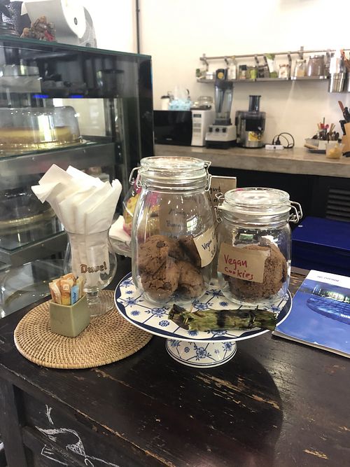 Vegan cookies  at Banboran Cafe in Phuket