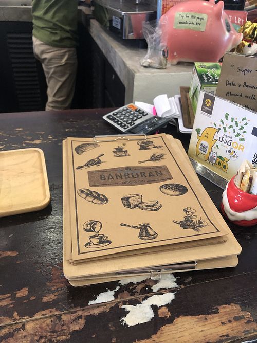 Menu  at Banboran Cafe in Phuket