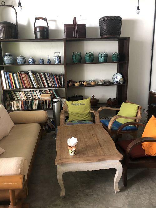 Reading corner  at Banboran Cafe in Phuket