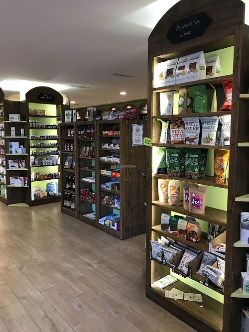 Inside store at Lilly's Green Market in Nyon