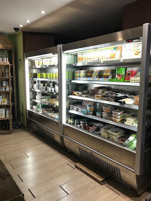 Inside store at Lilly's Green Market in Nyon