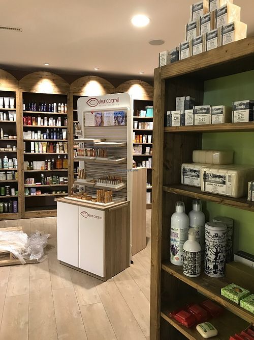 Inside store at Lilly's Green Market in Nyon