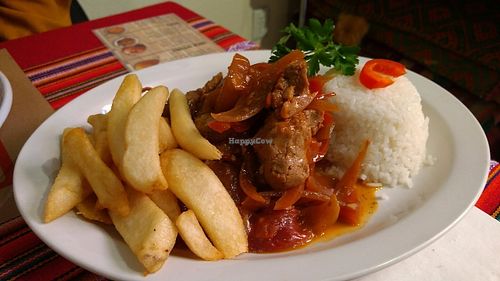 The "Lomo" Saltado w/seitan at Sabor Peruano in Santa Fe