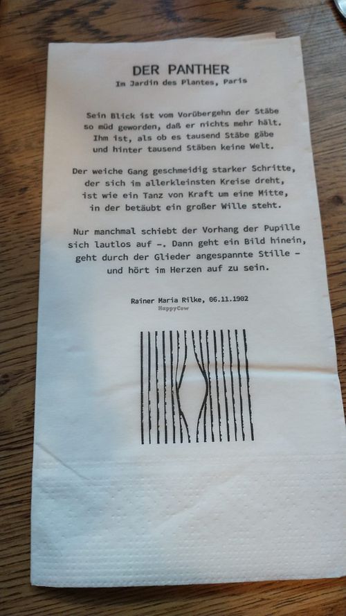 Napkin at SIGGIS v/gan dine & co. in Munich