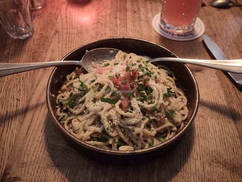 Blue cheese spaghetti at SIGGIS v/gan dine & co. in Munich