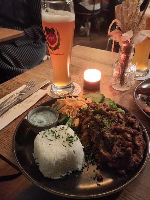 Gyros with rice #Veganuary at SIGGIS v/gan dine & co. in Munich
