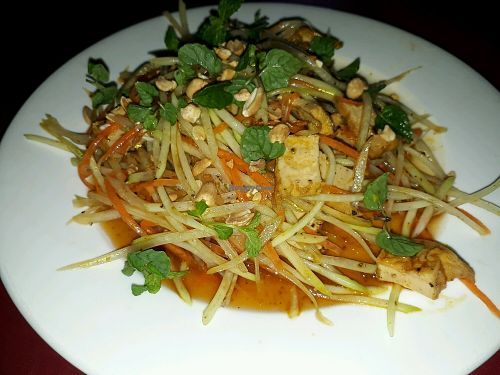 Papaya salad with tofu at Nocturnal Artist in Hoi An