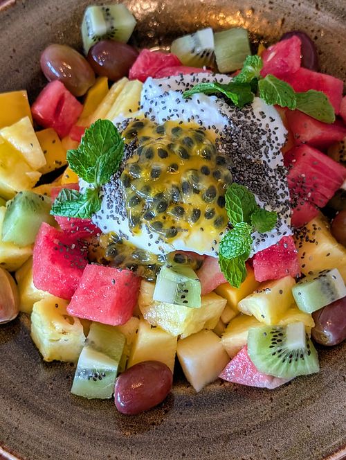 Fruit yogurt, and granola bowl at SHAKA - Bohol in Panglao