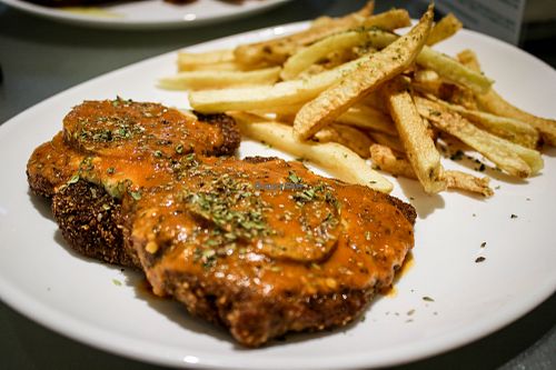 seitan steak at Loving Hut - Palermo in Buenos Aires