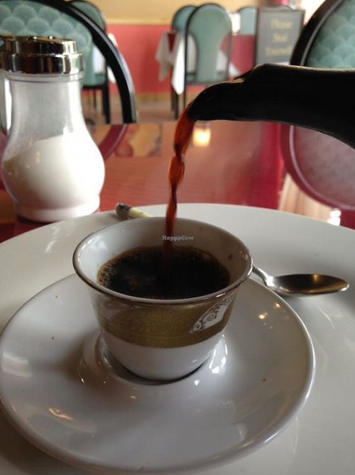 Traditional Ethiopian coffee service is complimentary with lunch buffet at Awazé Cuisine in Cary