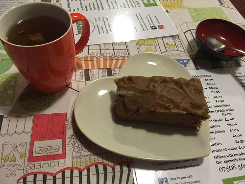 earl grey + banana cake at Manchester Vegan Cafe in Manchester