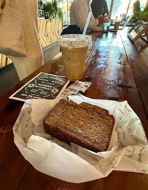Coconut Banana Loaf (vegan) at The Seed in Boca Raton