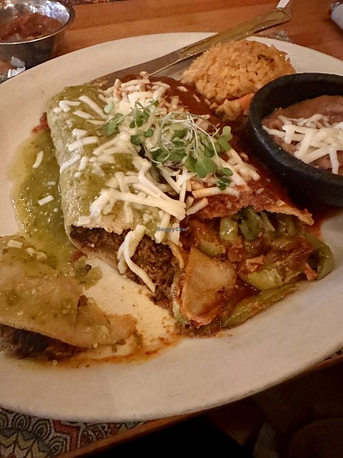 Soy Chorizo and Nopales Enchilada  at Hugo's Cocina  in San Diego