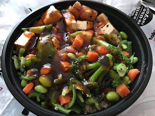 Tofu Bowl with Spicy-Aki sauce at Tokyo Joe's in Scottsdale