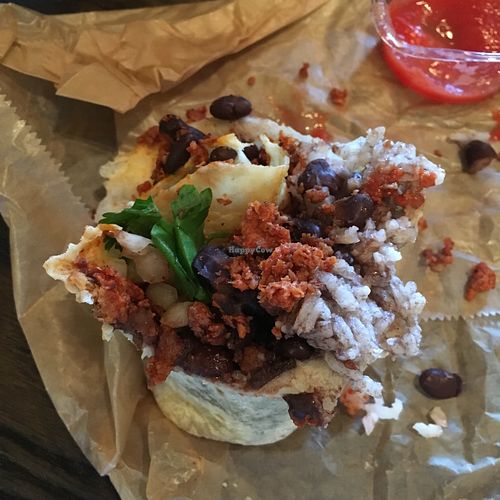 I made it messy, just for fun.  at Mi Vegana Madre in Glendale