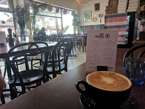 I loved that the tables had only vegan menus when I visited  at Olive Oil & Butter Kafe in Kingsville