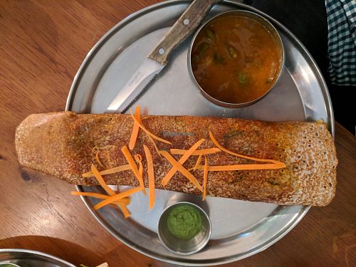 Vegan Dosa dish that I ordered  at Ma Pau - Hashmonaim in Tel Aviv