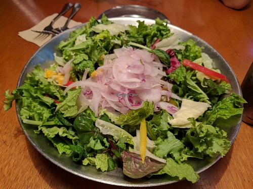 Salad pasta with no cheese at Nine Road Pizzeria - 나인로드피제리아 강남점 in Seoul