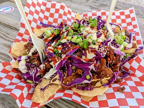 Korean BBQ nachos at The Vegan Nom - E Cesar Chavez  in Austin
