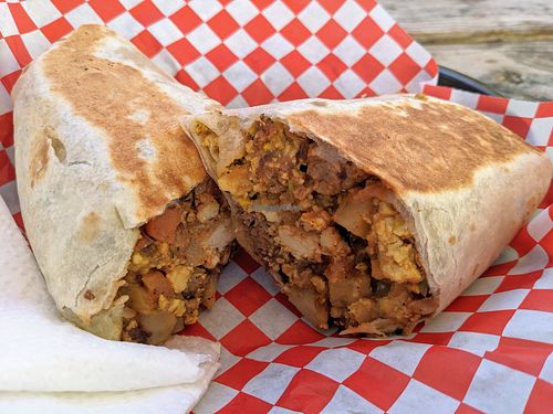 Big brunch burrito at The Vegan Nom - E Cesar Chavez  in Austin