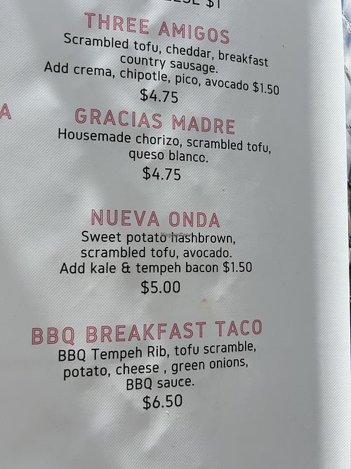 I ordered the three bottom ones - all good! 👍  at The Vegan Nom - E Cesar Chavez  in Austin