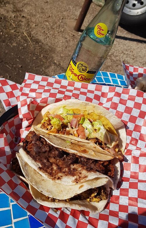 Taco trio at The Vegan Nom - E Cesar Chavez  in Austin