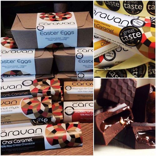 'Caravan' raw chocolate stocked here  at Coco's Canteen  in Weston-super-mare
