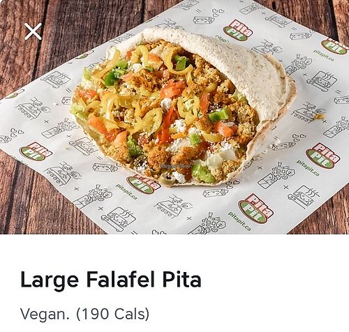 Falafel at Pita Pit in Moncton
