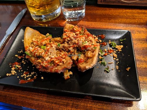 Vegan potato skins starter at Lime in Galway