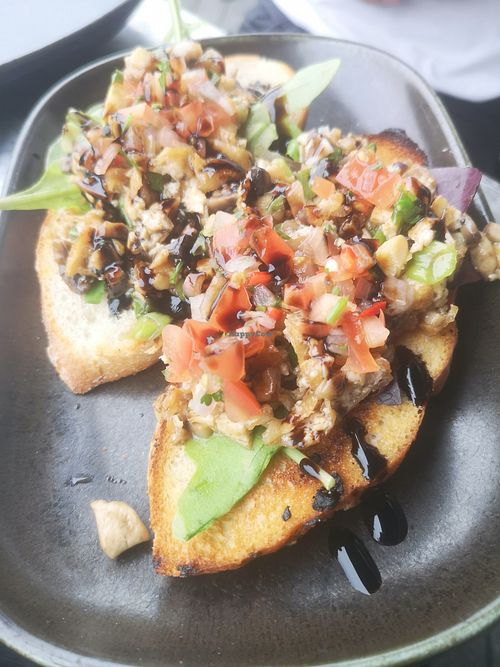 Mushroom bruschetta at Lime in Galway