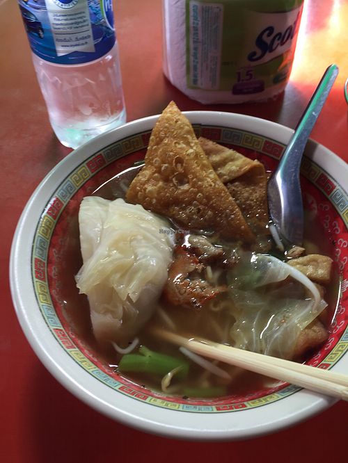 vegan noodle soup again at Pan Road - Vegan Food Cart in Bangkok