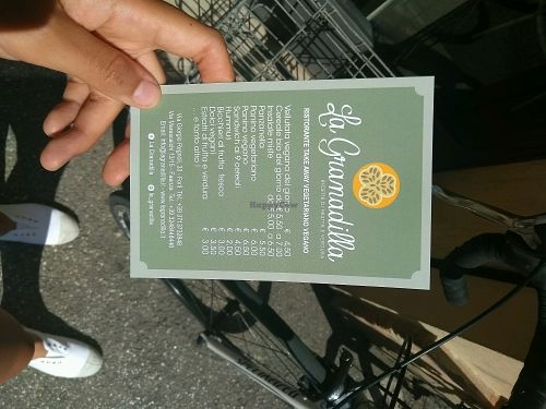 take away menu at La Granadilla in Forli